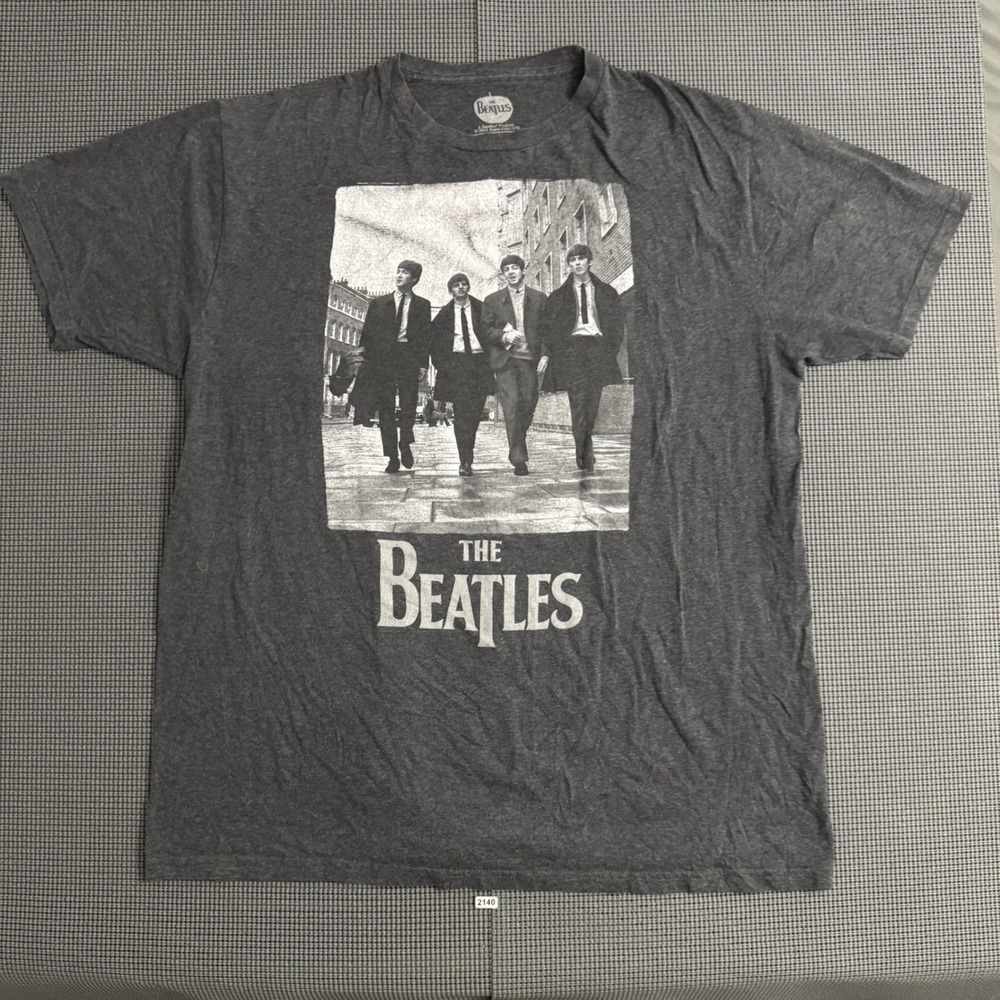 The Beatles Mens 2X Graphic T-Shirt Charcoal Grey 2013 Apple Corps Band Tee